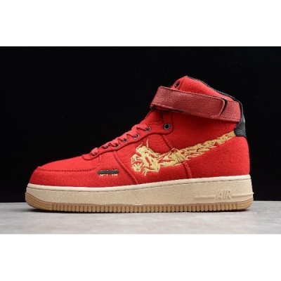 Nike Air Force 1 High Premium Id Kırmızı Kaykay Ayakkabı Türkiye - 59PHCRTB